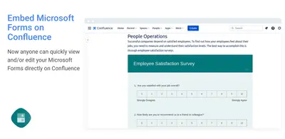 Microsoft Forms for Confluence (PageBrain) for Atlassian — screenshot