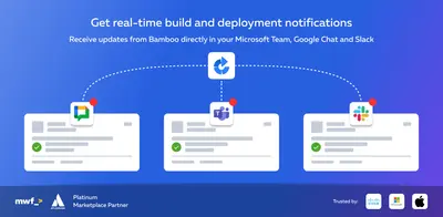 Microsoft Teams, Slack, Google Chat integration for Bamboo for Atlassian — screenshot