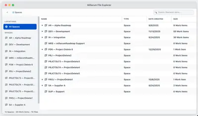 Millarum File Explorer for Atlassian — screenshot