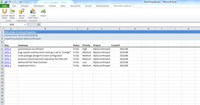 Mirrorlake Excel Importer for Atlassian — screenshot