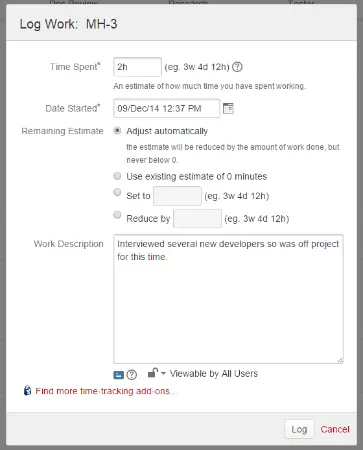 Miscellaneous Tracking for Jira for Atlassian — screenshot