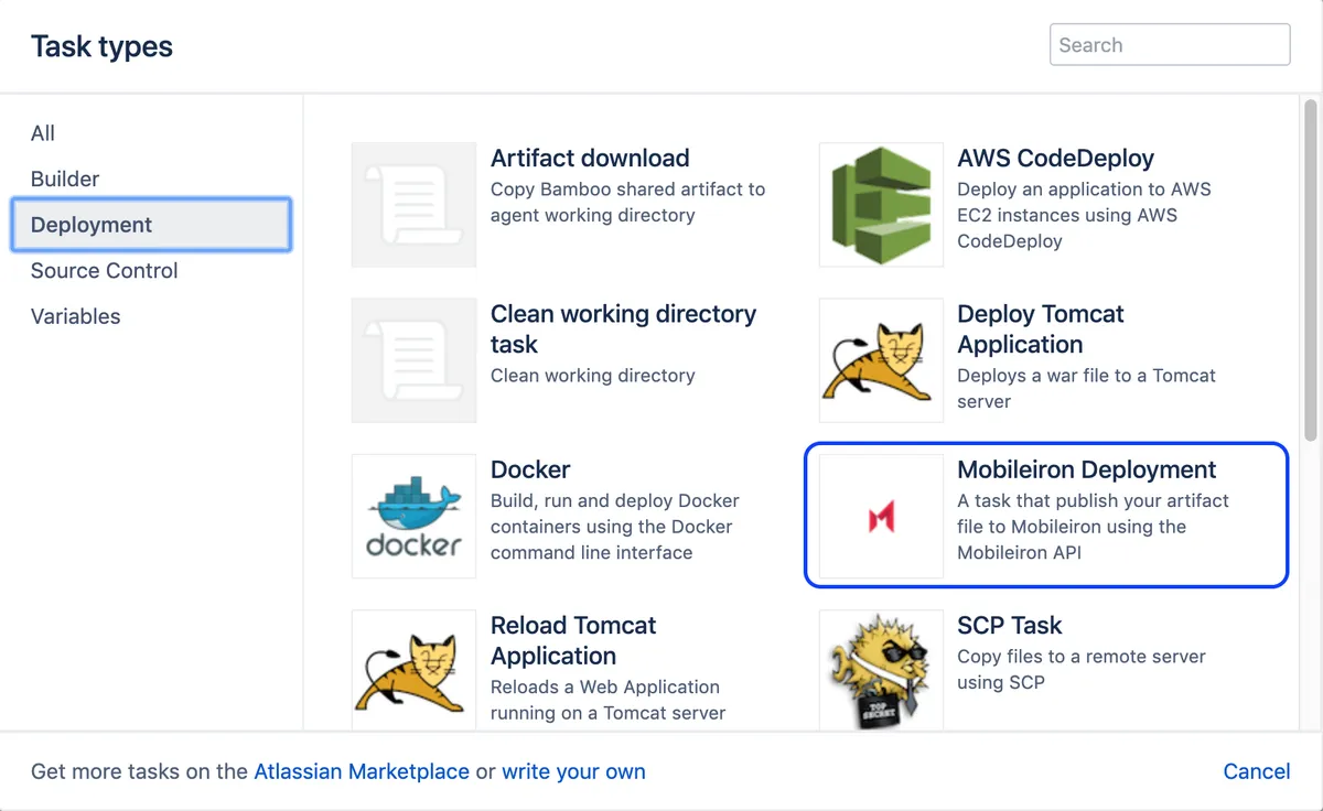 Mobileiron Plugin — screenshot from the Atlassian Marketplace listing