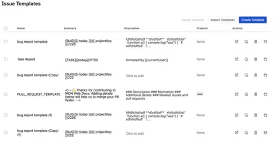 Modern Issue Templates for Jira for Atlassian — screenshot