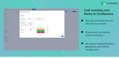 monday.com for Confluence Sync boards & Items for Atlassian — screenshot