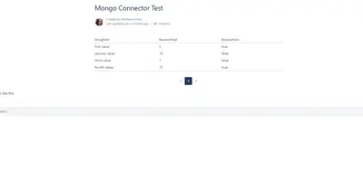 Mongo Connector for Confluence for Atlassian — screenshot