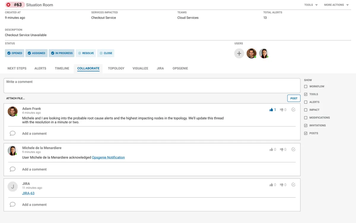 Moogsoft AIOps — screenshot from the Atlassian Marketplace listing