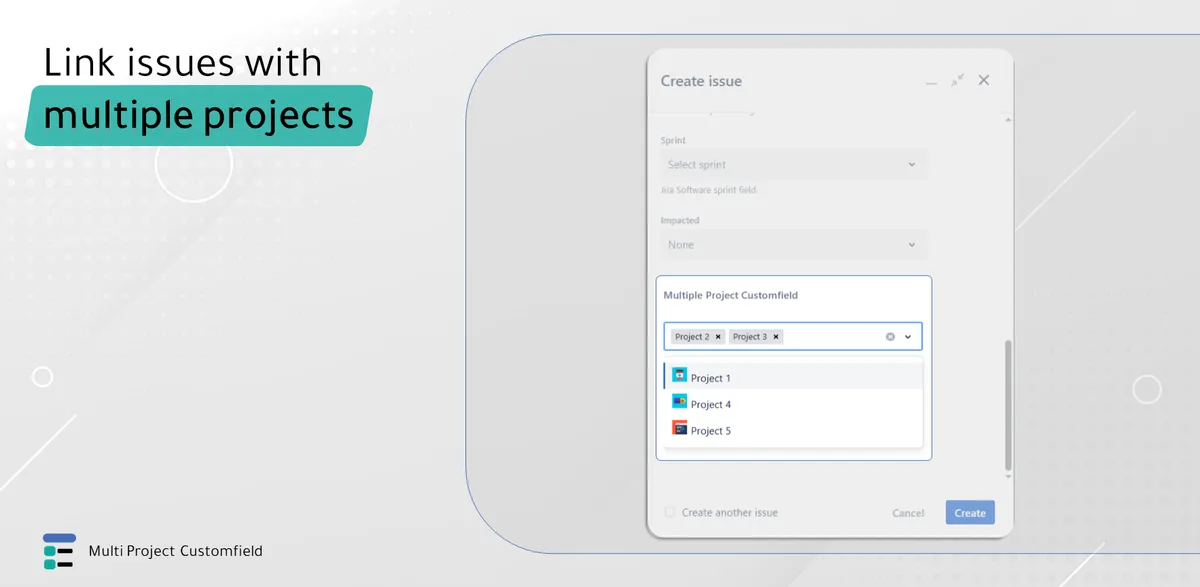 Multi Project Customfield — screenshot from the Atlassian Marketplace listing