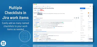 Multiple Checklists for Jira for Atlassian — screenshot