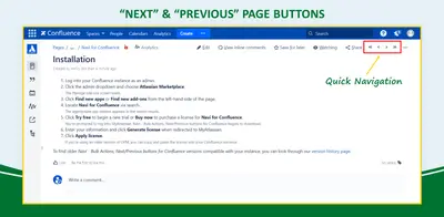 Navi - Bulk Actions, Next/Previous buttons for Confluence for Atlassian — screenshot