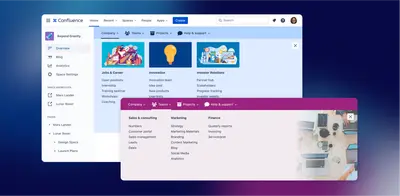 Navigation Menus for Confluence (quick & easy orientation) for Atlassian — screenshot