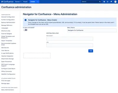 Navigator for Confluence for Atlassian — screenshot