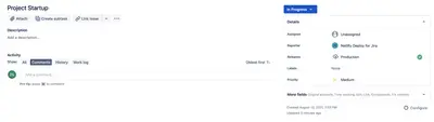 Netlify Deploy for Jira for Atlassian — screenshot