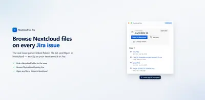 Nextcloud integration for Jira (FREE) for Atlassian — screenshot