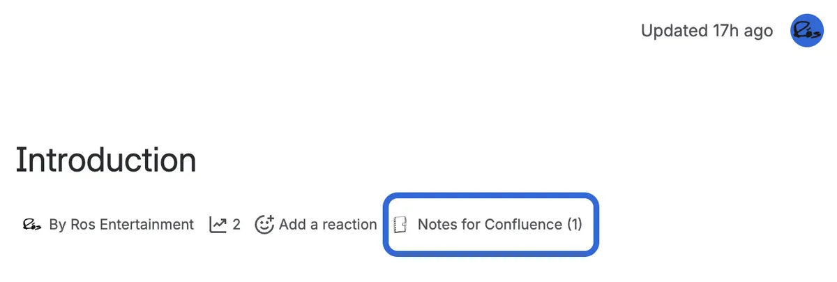 Notes for Confluence — screenshot from the Atlassian Marketplace listing