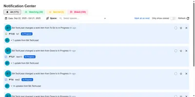 Notification Center for Jira for Atlassian — screenshot