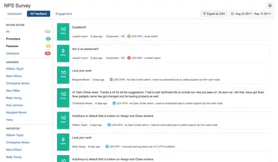 NPS Survey for Jira for Atlassian — screenshot