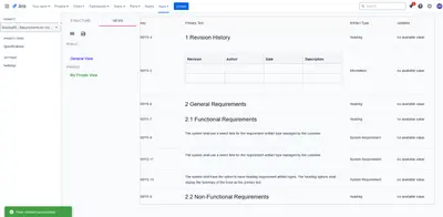 NSYS Requirements Management for Jira for Atlassian — screenshot