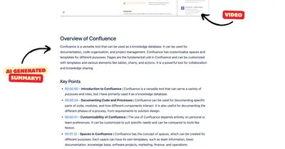Nutshell AI Video Summaries for Confluence for Atlassian — screenshot