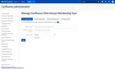 Okta Groups Sync for Confluence for Atlassian — screenshot