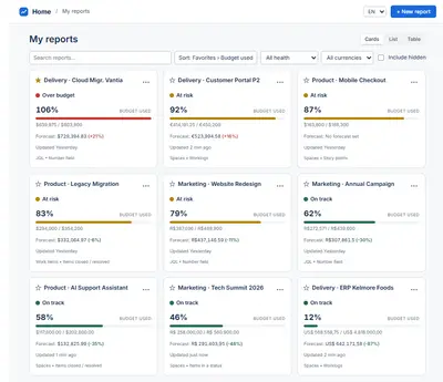 OnBudget - Cost Tracking & Budget Reports for Jira for Atlassian — screenshot