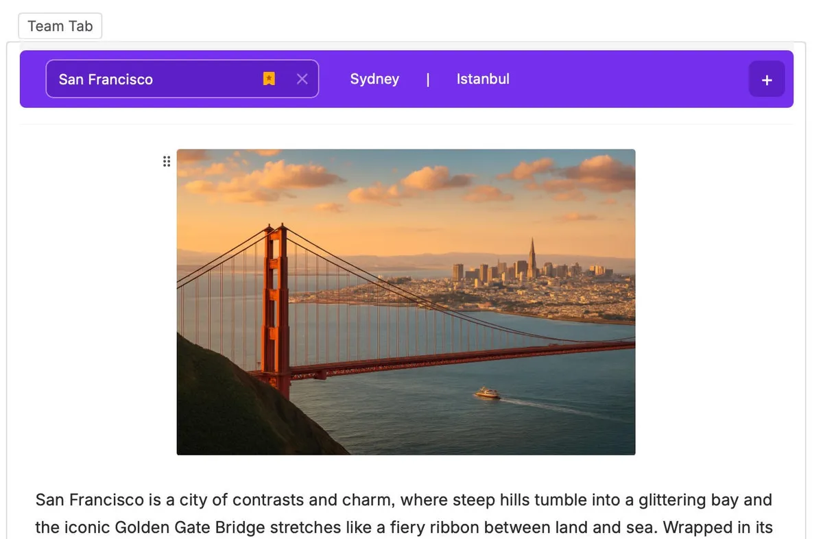 One Tab — screenshot from the Atlassian Marketplace listing