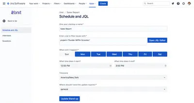 Onit - Standups for Jira and Slack for Atlassian — screenshot