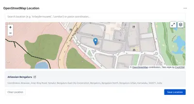 OpenStreetMap for Jira for Atlassian — screenshot