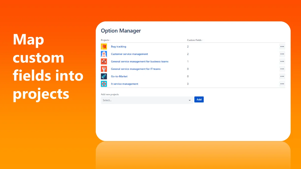 Option Manager — screenshot from the Atlassian Marketplace listing