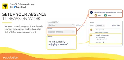 Out of Office Automation for Jira (Outlook, Google, Tempo) for Atlassian — screenshot