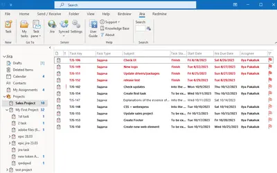 Outlook Add-In for Jira for Atlassian — screenshot