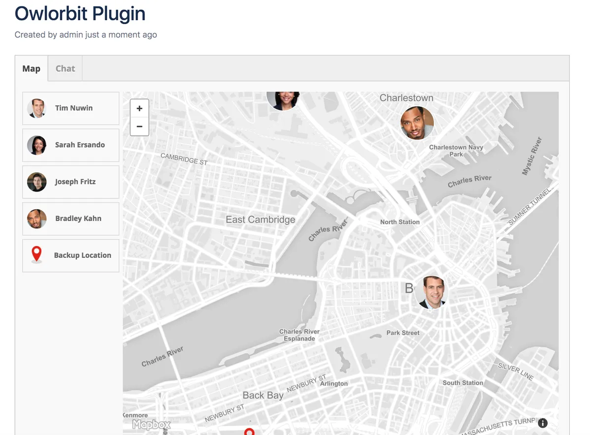 Owlorbit - Location Based Messaging — screenshot from the Atlassian Marketplace listing