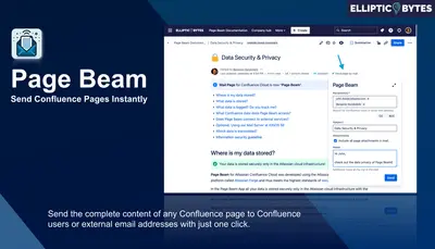 Page Beam - Mail Pages in Confluence Instantly for Atlassian — screenshot