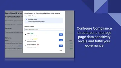 Page Classification Assistant for Confluence (Compliance) for Atlassian — screenshot