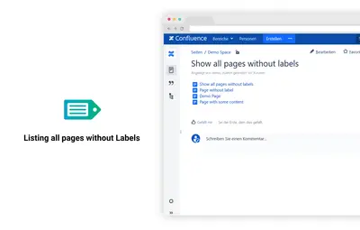 Page List - Show pages without label for Atlassian — screenshot