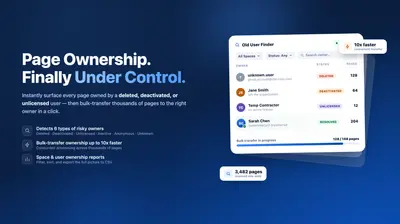 Page Owner Manager for Confluence for Atlassian — screenshot