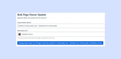 Page Owner Tools and Reports for Atlassian — screenshot