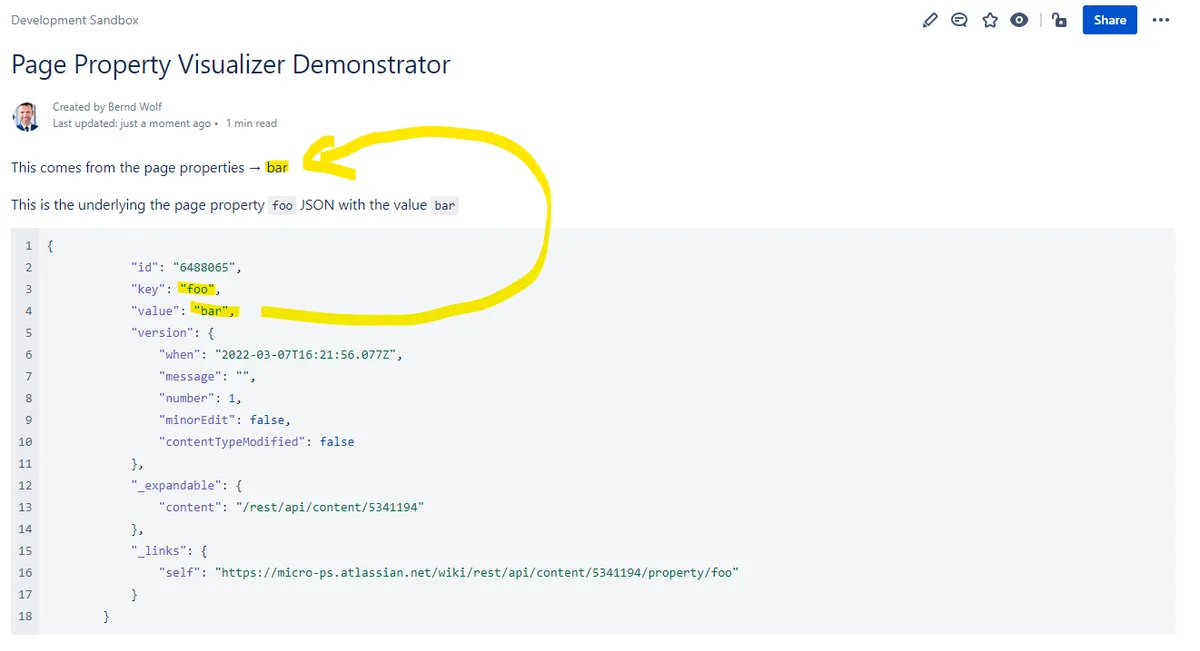 Page Property Visualizer — screenshot from the Atlassian Marketplace listing