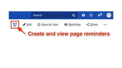 Page Reminders for Confluence for Atlassian — screenshot