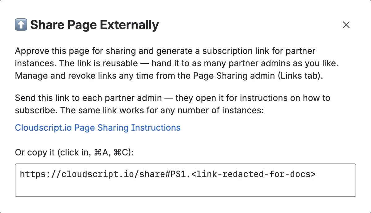 Page Sharing for Confluence — screenshot from the Atlassian Marketplace listing