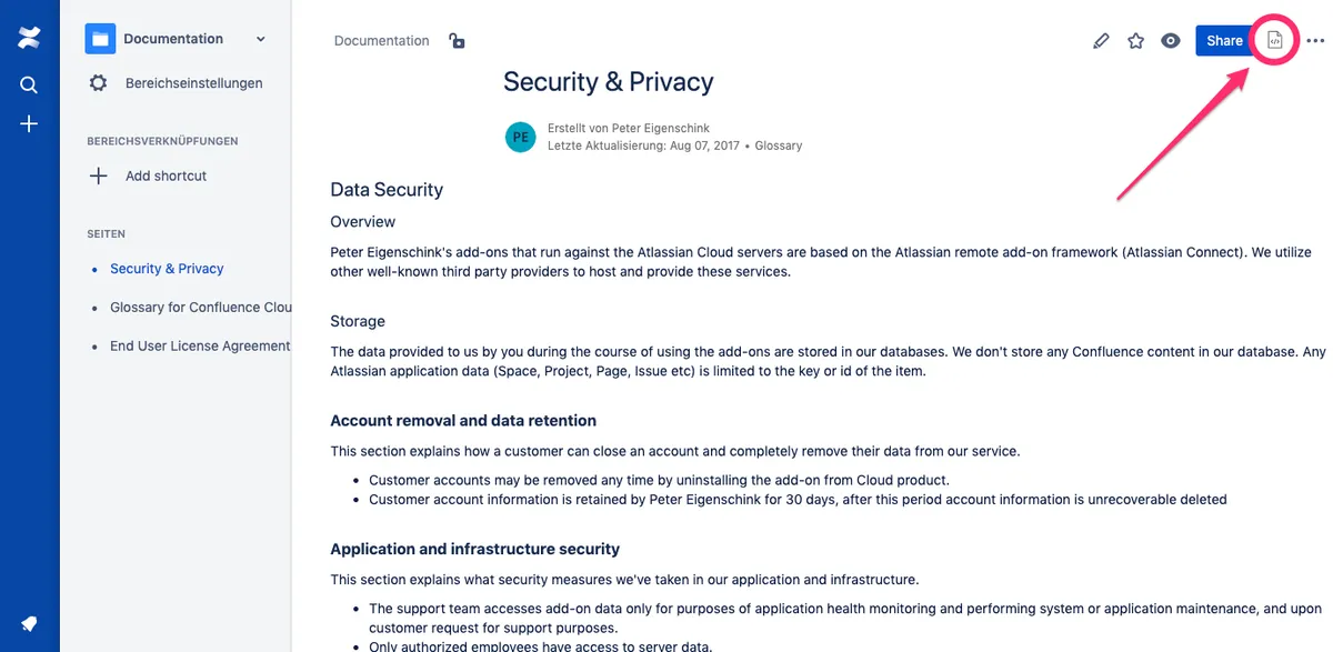 Page Source Editor for Confluence Cloud — screenshot from the Atlassian Marketplace listing
