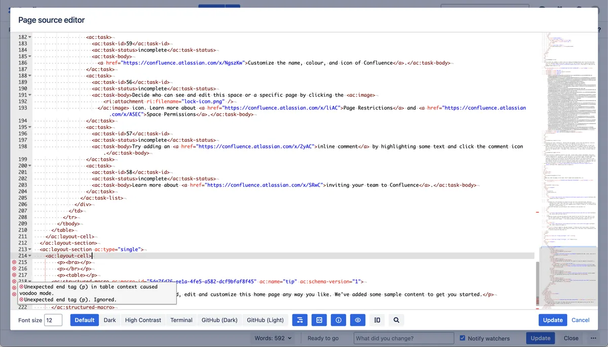 Page Source Editor for Confluence — screenshot from the Atlassian Marketplace listing