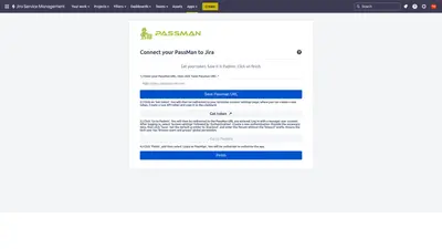 PassMan Connector for Jira Cloud for Atlassian — screenshot