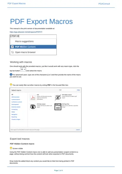 PDF Export Tools for Confluence Cloud for Atlassian — screenshot