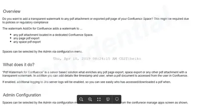 PDF Watermark for Confluence for Atlassian — screenshot