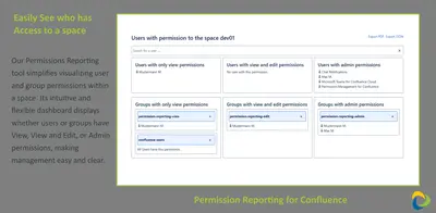 Permission Reporting for Confluence for Atlassian — screenshot