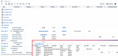 Personal Tasks Manager for Jira, Reports, exporting to Excel for Atlassian — screenshot