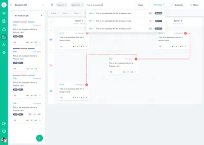 PI Planning , Dependency, Risk, OKRs, Roadmaps, Flow Metrics for Atlassian — screenshot