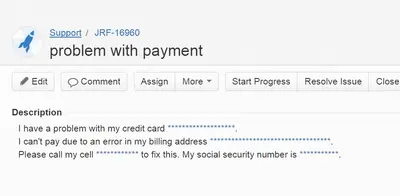 PII Protector for Jira for Atlassian — screenshot