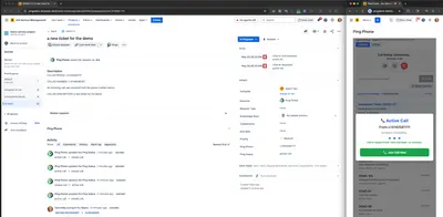 Ping Phone Enterprise for Atlassian — screenshot