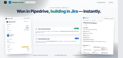 Pipedrive Integration for Jira (FREE) for Atlassian — screenshot
